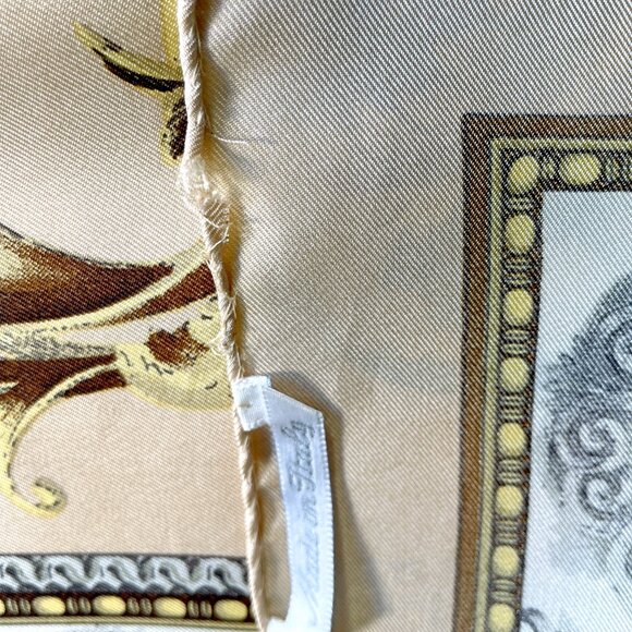Max Mara Italian Silk Scarf Baroque Print - Picture 10 of 13